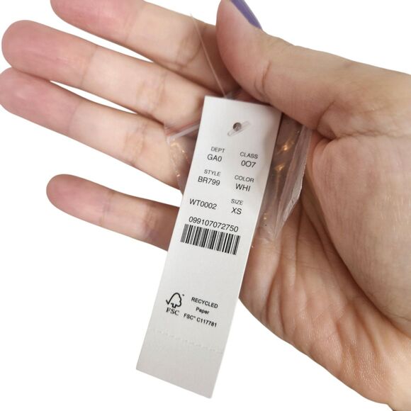 J. CREW Top Womens XS White V-Neck Smocked-Waist Top in Lightweight Cotton 2023 - Picture 8 of 11